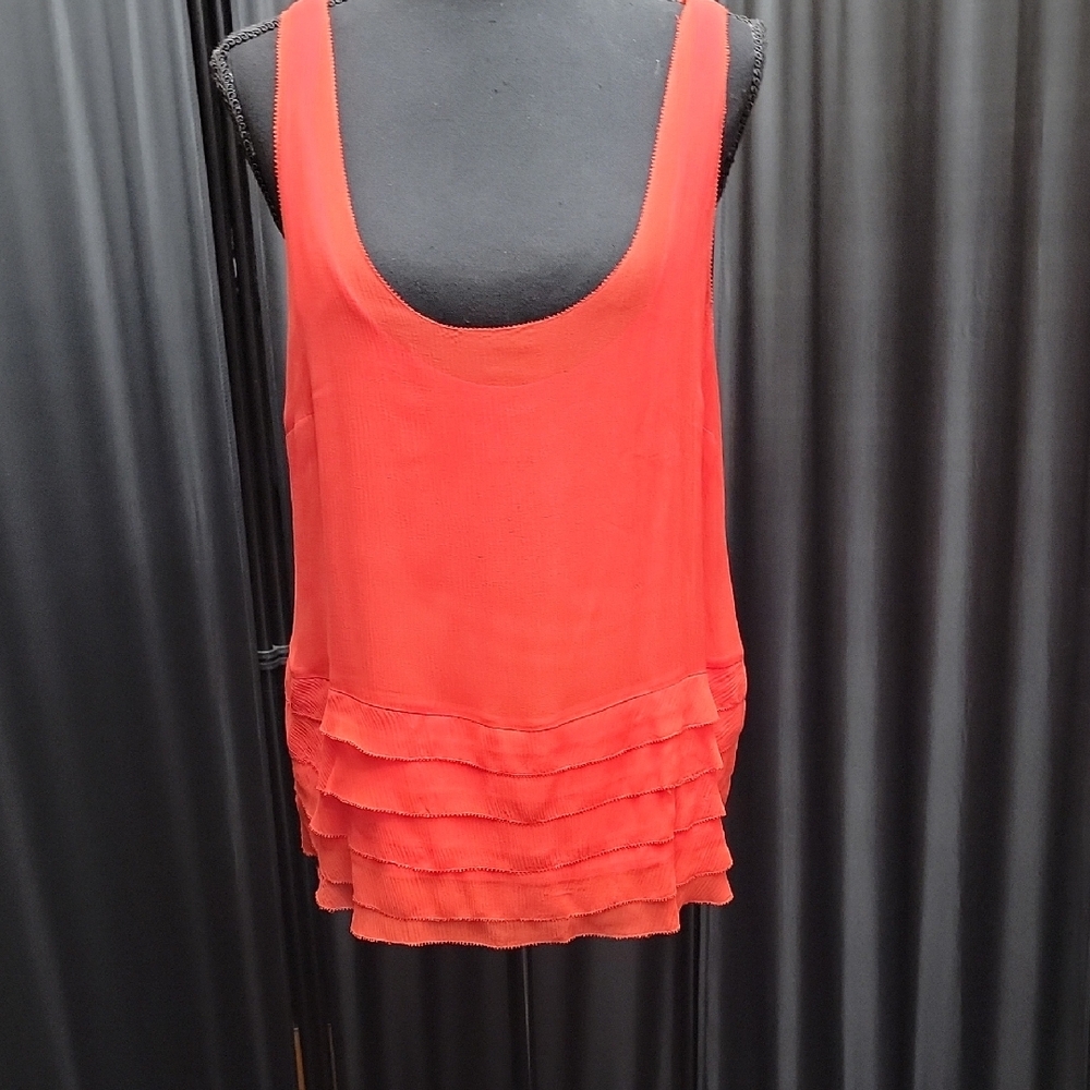 Chic Layered Tank Top - Fiery Red